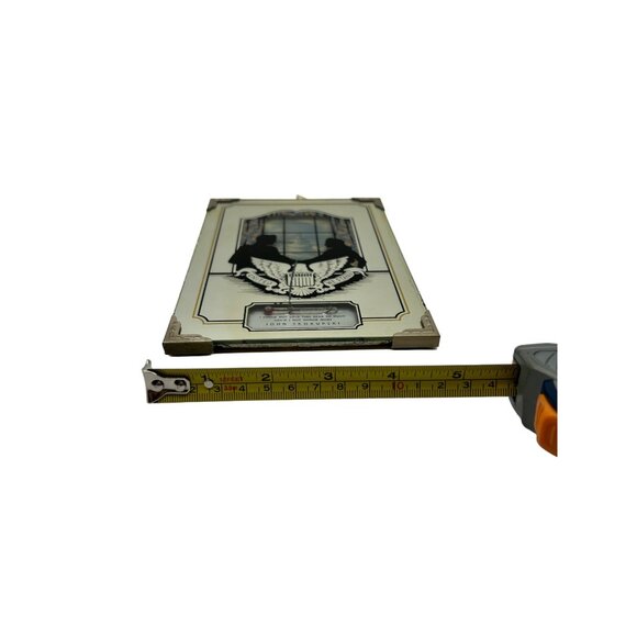 Vintage Silhouette Reverse Painting Couple White House Eagle Thermometer 4 3/4" - Picture 7 of 12